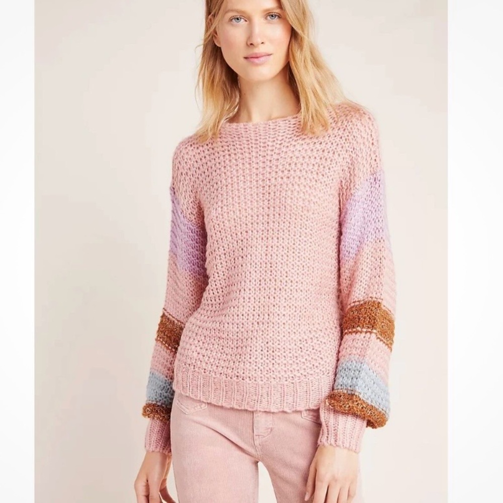 Anthropologie Heartloom Mae Striped Pullover.